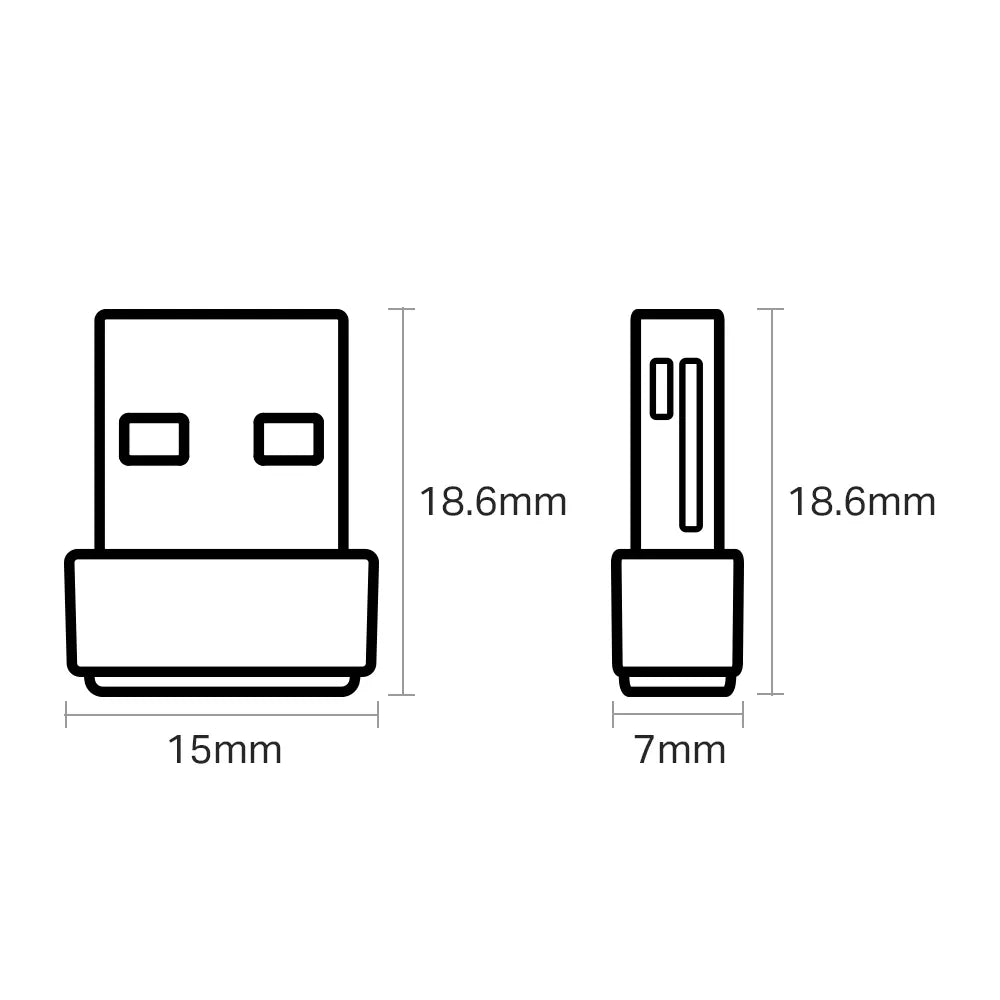 TP-Link Archer T2U Nano AC600 Nano Dual Band Wi-Fi USB Adapter, 433 Mbps at 5 GHz + 200 Mbps at 2... - Image 3