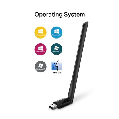 TP-Link Archer T2U Plus AC600 High Gain Wi-Fi Dual Band USB Adapter,433Mbps at 5GHz + 200Mbps at... - Image 4