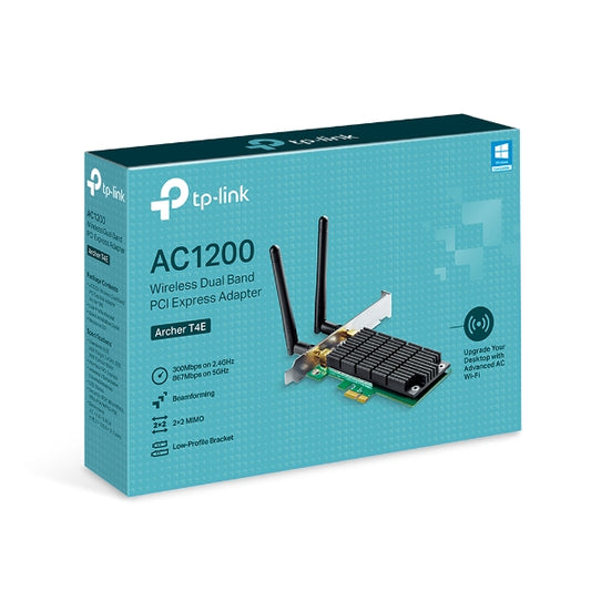 TP-Link Archer T4E AC1200 Wireless Dual Band PCIe Adapter, 867Mbps @ 5Ghz, 300Mbps @ 2.4Ghz - Net...