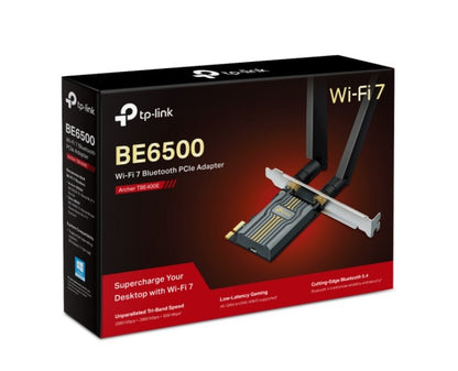 TP-Link Archer TBE400E BE6500 Wi-Fi 7 Bluetooth 5.4 PCIe Adapter,  6GHz@2882 Mbps, 5GHz@2882 Mbps...