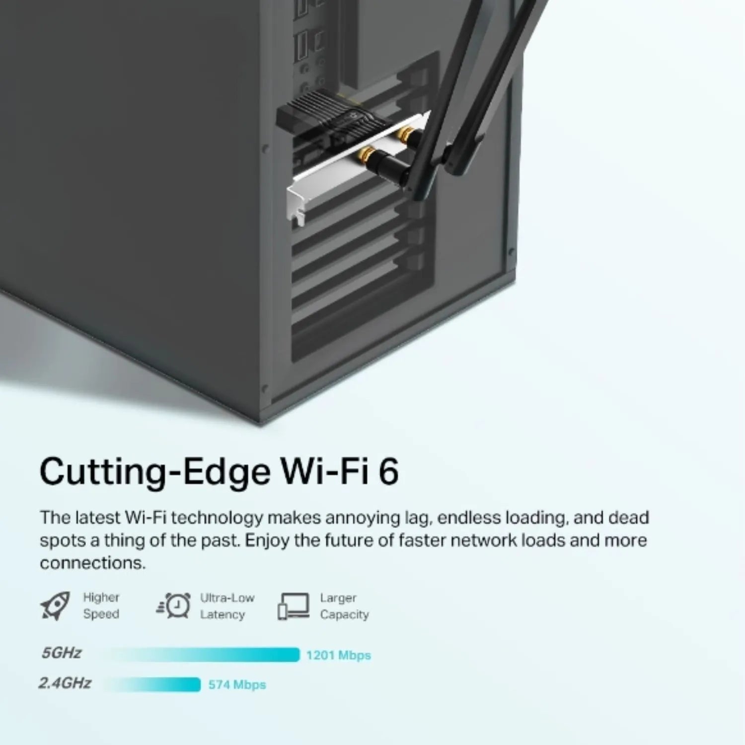 TP-Link Archer TX20E AX1800 Wi-Fi 6 Bluetooth 5.2 PCIe Adapter, 1201Mbps@5GHz, 574Mbps@2.4GHz - N... - Image 2