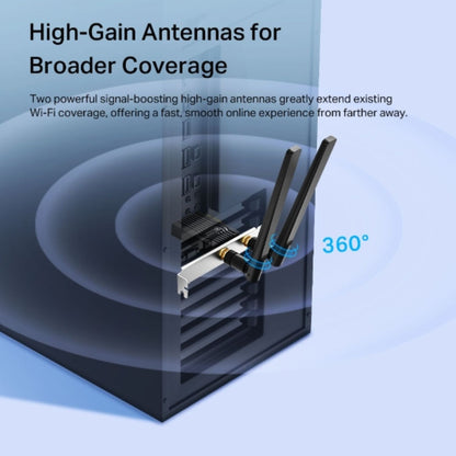 TP-Link Archer TX55E AX3000 Wi-Fi 6 Bluetooth 5.2 PCIe Adapter,  2402Mbps@5GHz, 574Mbps@2.4GHz... - Image 2