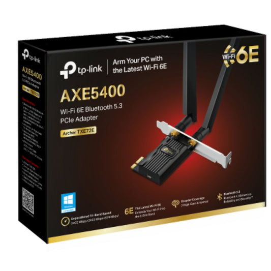 TP-Link Archer TXE72E AXE5400 Wi-Fi 6E Bluetooth 5.3 PCIe Adapter , 2402 Mbps at 6 GHz + 2402 Mbp...