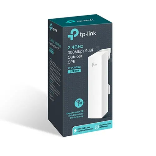 TP-Link CPE210 2.4GHz 300Mbps 9dBi Outdoor CPE Access Point 27dBm 5km Passive PoE MIMO antenna...