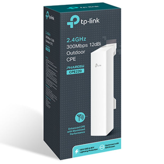TP-Link CPE220 2.4GHz 300Mbps 12dBi Outdoor CPE AP.,Client,AP Router,AP Client Router 13km+ Wirel...