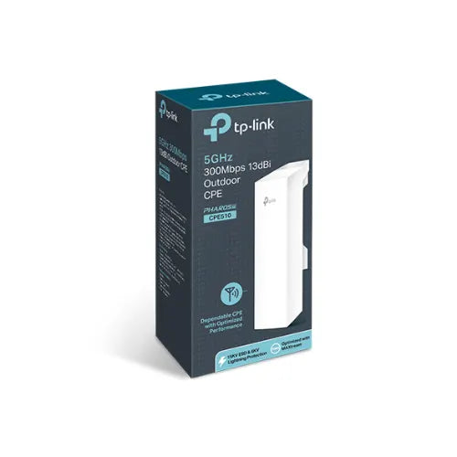 TP-Link CPE510 5GHz 300Mbps 13dBi Outdoor CPE Access Point up to 27dBm, 2T2R, 802.11a/n, 16dBi Di...