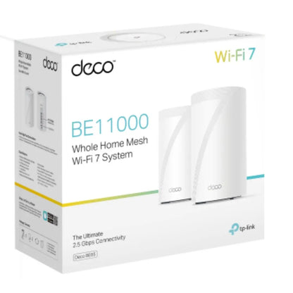 TP-Link Deco BE65(2-pack) BE11000 Whole Home Mesh Wi-Fi 7 System  (WIFI7)  574 Mbps at 2.4 GHz +...