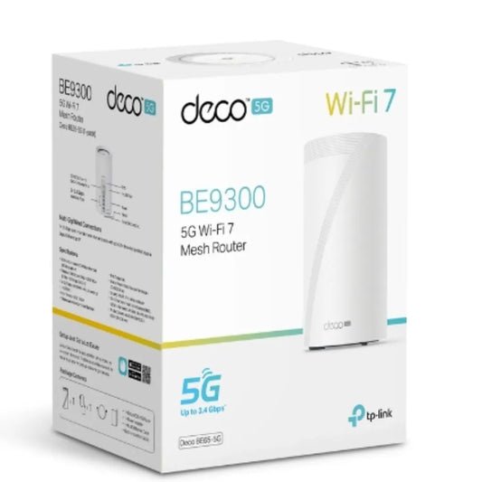 TP-Link Deco BE65-5G(1-pack) 5G BE9300 Tri-Band Whole Home Mesh Wi-Fi 7 Gateway (WIFI7)  574 Mbps...