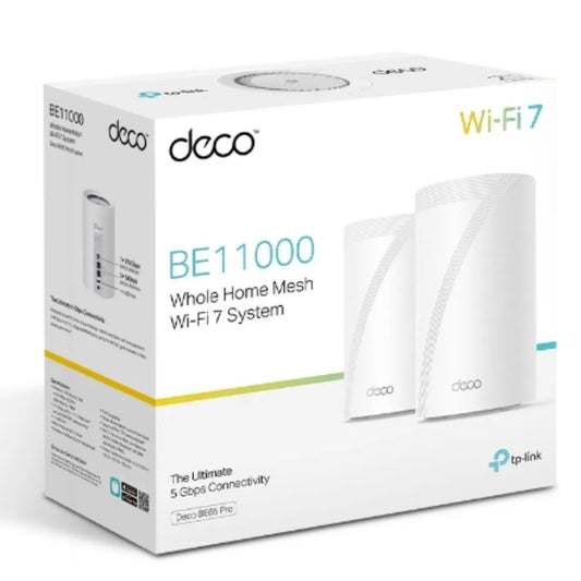 ((AMAZON ONLY))TP-Link Deco BE65 Pro(2-pack) BE11000 Whole Home Mesh WiFi 7 System, 688 Mbps at 2...