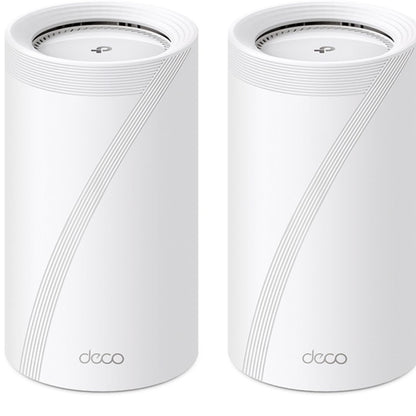 TP-Link Deco BE85(2-pack) BE22000 Tri-Band Whole Home Mesh Wi-Fi 7 System (WiFI7), 1376 Mbps at 2.4 GHz + 8640 Mbps at 5 GHz + 11520 Mbps at 6 GHz