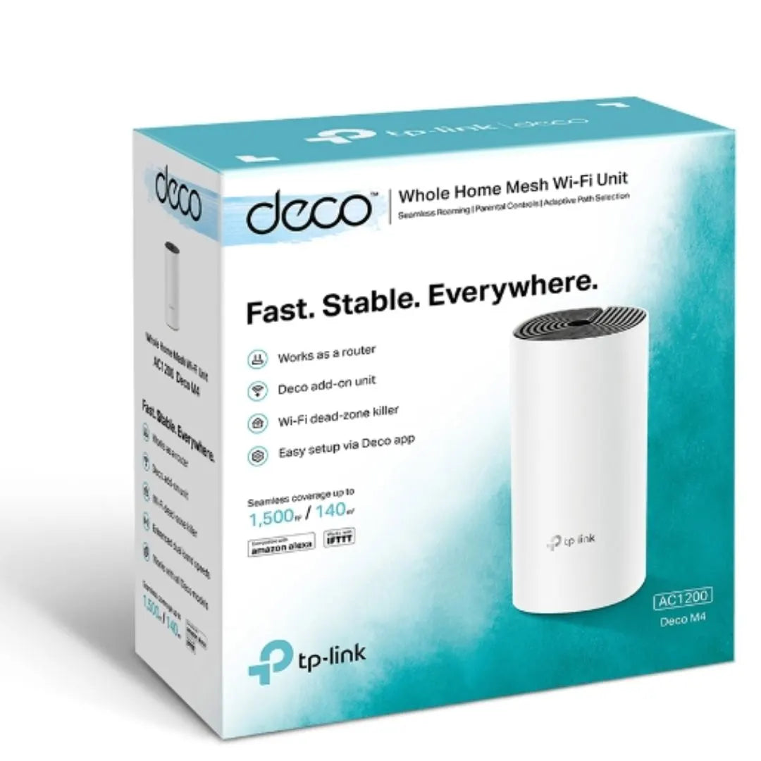 TP-Link Deco M4 (1-pack) AC1200 Whole Home Mesh Wi-Fi (1-Pack), Up to 1167 Mbps, Parental Control...