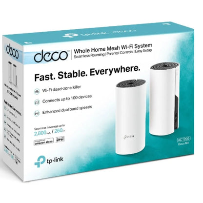 TP-Link Deco M4 (2-pack) AC1200 Whole Home Mesh Wi-Fi (2-Pack), Up to 1167 Mbps, Parental Control...