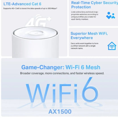 TP-Link Deco X10-4G(1-pack)  AX1500 4G Whole Home Mesh Wi-Fi 6 System, Dual-Band, Seamless AI Roa... - Image 4