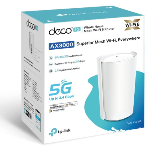 TP-Link Deco X50-5G(1-pack) 5G AX3000 Whole Home Mesh WiFi 6 Gateway, 574 Mbps at 2.4 GHz + 2402...