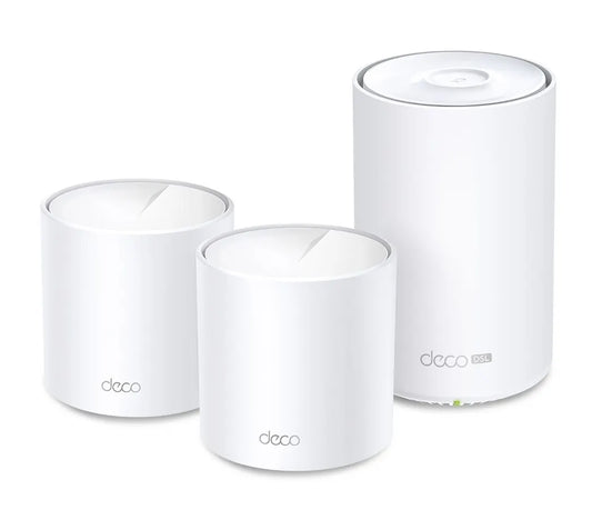 TP-Link Deco X50-DSL(3-pack) AX3000 VDSL Whole Home Mesh WiFi 6 Router, 574 Mbps at 2.4 GHz + 240...