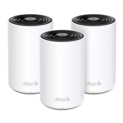 TP-Link Deco XE75 AXE5400 Tri-Band Mesh Wi-Fi 6E System(3-pack) 574 Mbps at 2.4 GHz + 2402 Mbps a...