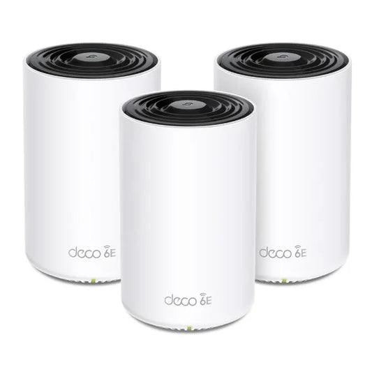 (CH)TP-Link Deco XE75 AXE5400 Tri-Band Mesh Wi-Fi 6E System(3-pack) 574 Mbps at 2.4 GHz + 2402 Mb...