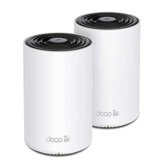 TP-Link Deco XE75 Pro(2-pack)) AXE5400 Tri-Band Mesh Wi-Fi 6E System, 574 Mbps at 2.4 GHz + 2402...
