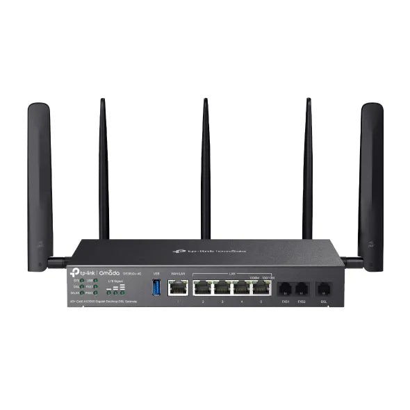 (CH)TP-Link DR3650v-4G Omada 4G+ Cat6 AX3000 Wi-Fi 6 Gigabit Desktop DSL Gateway, 574Mbps@2.4GHz...