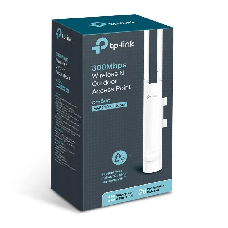 TP-Link EAP110 Outdoor Omada 300Mbps Wireless N Outdoor Access Point 1xRJ45 Passive PoE 2*5dBi Ex...
