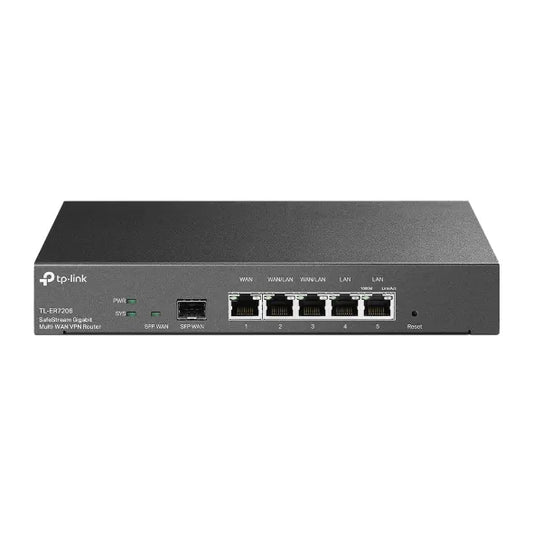 (CH)TP-Link TL-ER7206 Omada SafeStream Gigabit Multi-WAN VPN Router, 4 WAN Ports: 1 Gigabit SFP W...