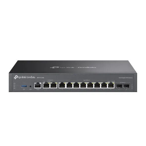 TP-Link ER7412-M2 Omada Multi-Gigabit VPN Router, Quad-core CPU, 2x2.5Gbps RJ45, 10x Gigabit WLAN...