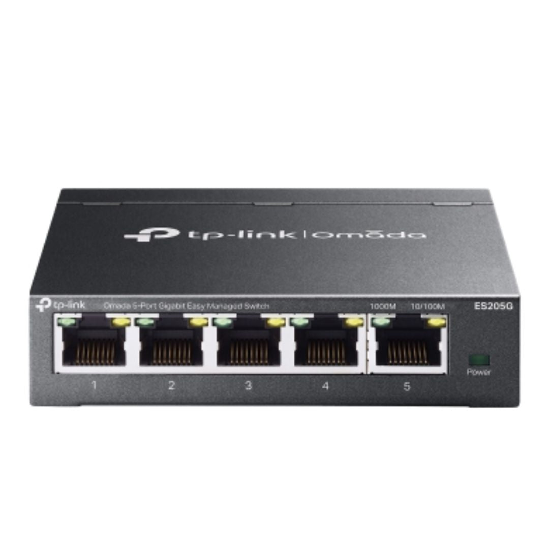 TP-Link ES205G Omada 5-Port Gigabit Easy Managed Switch by Omada SDN,  VLAN, QoS, IGMP Snooping,...