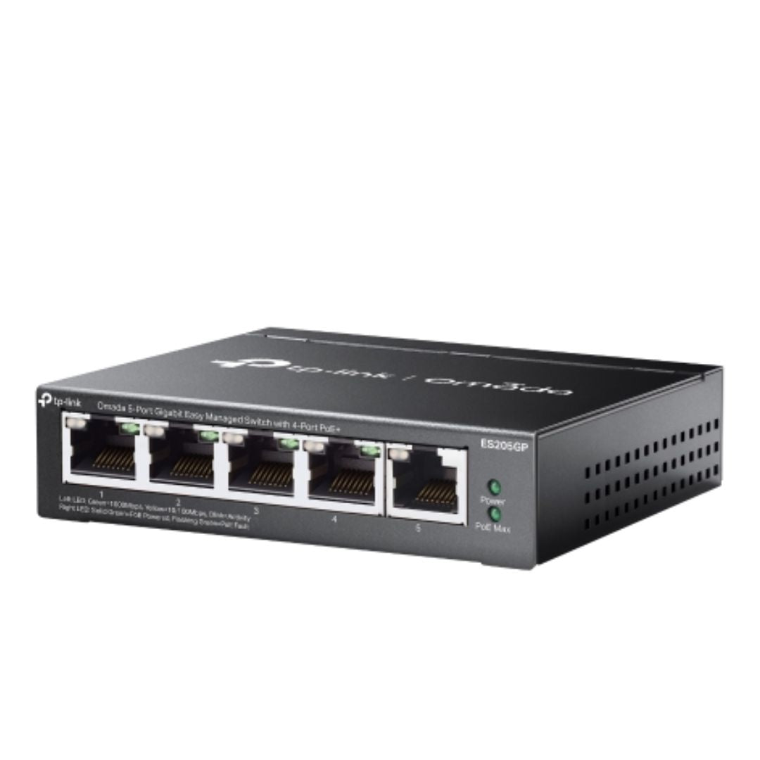 TP-Link ES205GP Omada 5-Port Gigabit Easy Managed Switch with 4-Port PoE+, PoE Auto Recovery, VLA... - Image 3