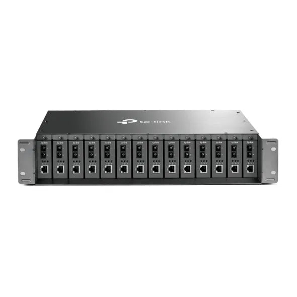 TP-Link MC1400 19' 2U Rackmount Chassis for 14-Slot Media Converters, Redundant Power Supply, Hot... - Image 2