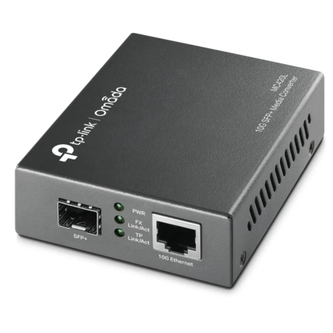 TP-Link MC420L Omada 10G Multi-Gigabit SFP Media Converter, 1× 1G/2.5G/5G/10Gbps Auto-Negotiation...