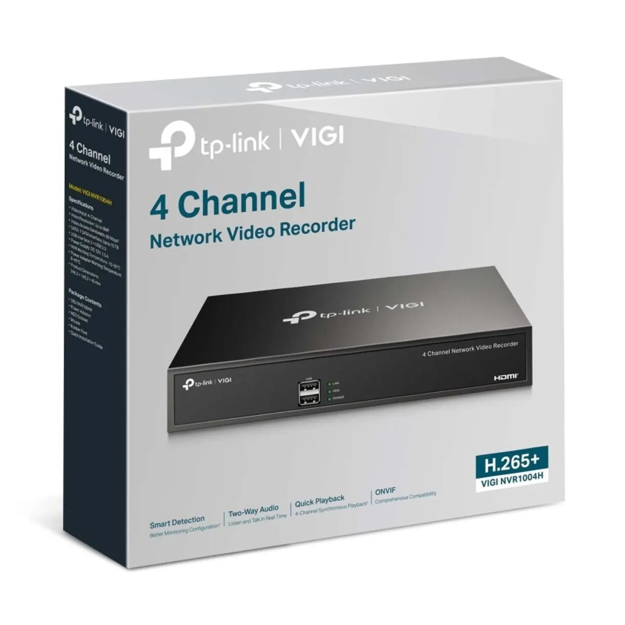 TP-Link VIGI NVR1004H VIGI 4 Channel Network Video Recorder (HDD Not Included) - Security and Sur...
