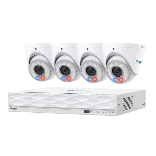TP-Link Omada T8S4-2T - Omada 8MP Turret PoE Security Camera System with 2TB HDD, 4 Cameras with...