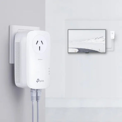 TP-Link TL-PA9020P KIT AV2000 2-Port Gigabit Passthrough Powerline Starter Kit, HomePlug AV2, Up... - Image 4