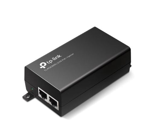 TP-Link TL-POE260S 2.5G PoE+ Injector, 1× 2.5G PoE Port, 1× 2.5G Non-PoE Port, Data and Power Car...