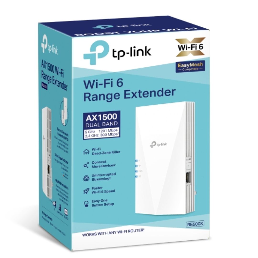 TP-Link RE815XE AXE5400 Mesh Wi-Fi 6E Range Extender 574Mbps @2.4 GHz, 2402Mbps @5 GHz, 1 Gigabit...