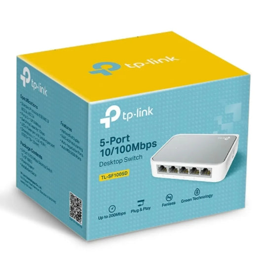 (CH)TP-Link TL-SF1005D 5-port 10/100M mini Desktop Switch, 5 10/100M RJ45 ports, Plastic case, Su...