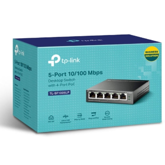 TP-Link TL-SF1005LP 5-Port 10/100Mbps Desktop Switch with 4-Port PoE 41W IEEE 802.3af compliant 1...