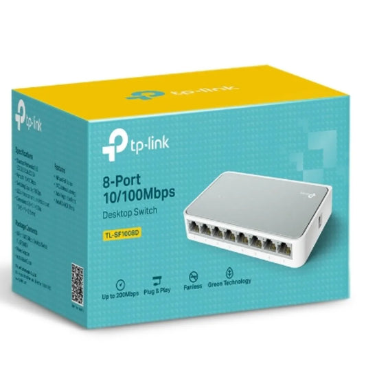 (CH)TP-Link TL-SF1008D 8-port 10/100M Desktop Switch, 8 10/100M RJ45 ports, Plastic case, Support...