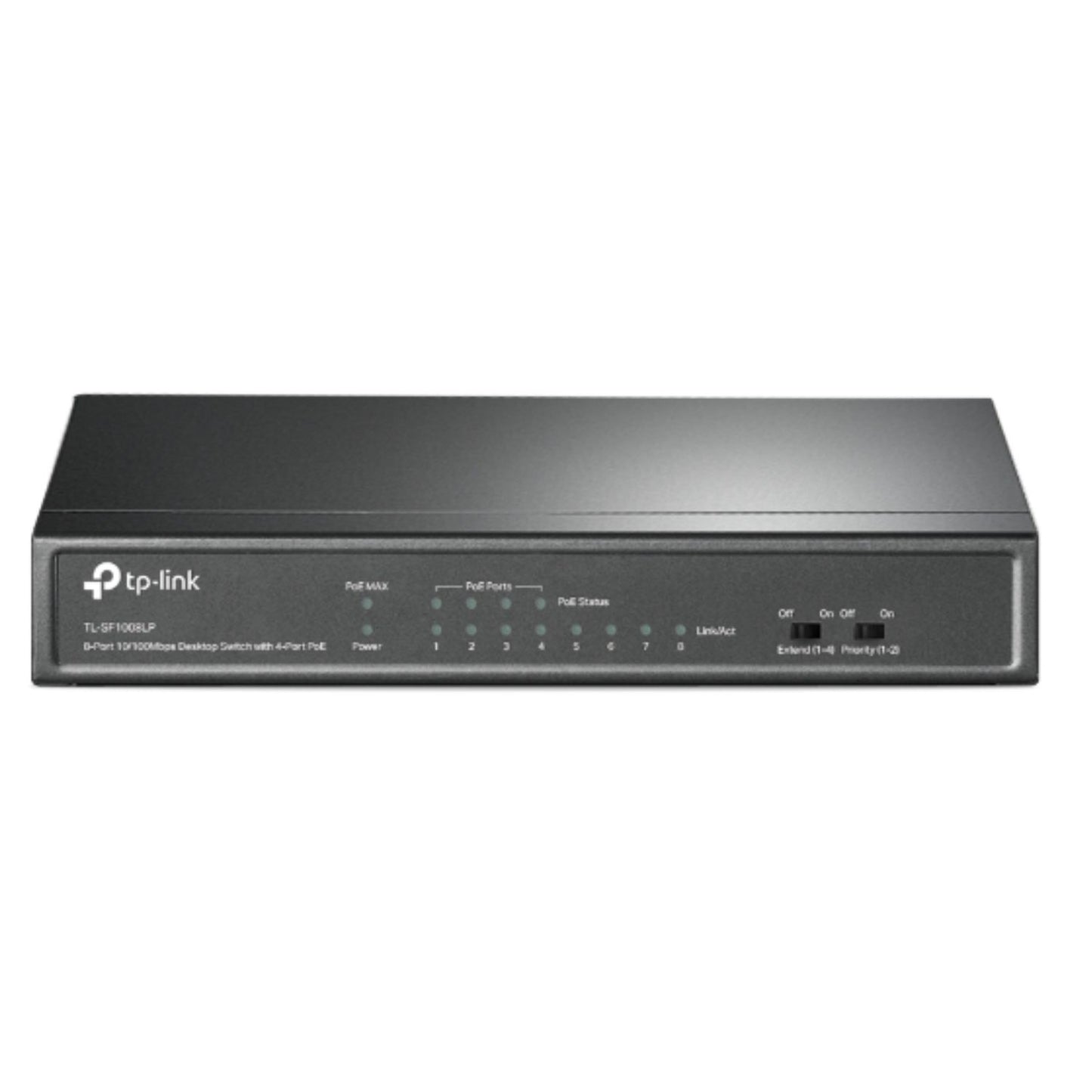 TP-Link TL-SF1008LP 8-Port 10/100Mbps Desktop Switch with 4-Port PoE, Up To 41W For all PoE Ports