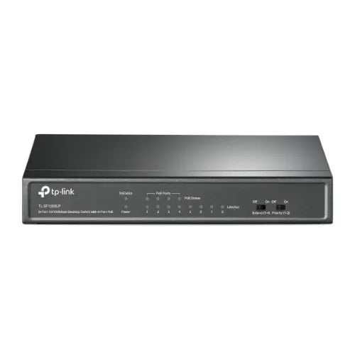 (E)TP-Link TL-SF1008LP 8-Port 10/100Mbps Desktop Switch with 4-Port PoE, Up To 41W For all PoE Po... - Image 2