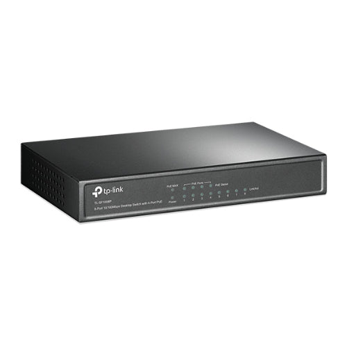 TP-Link TL-SF1008P 8-Port 10/100Mbps Desktop Unmanaged Switch 4-Port PoE 57W IEEE 802.3af, Fanless