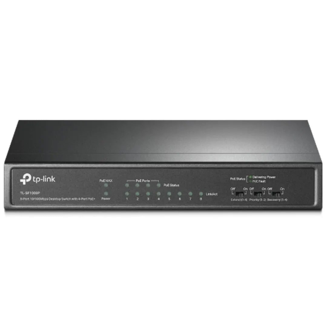 TP-Link TL-SF1008P 8-Port 10/100Mbps Desktop Unmanaged Switch 4-Port PoE 57W IEEE 802.3af, Fanles... - Image 4