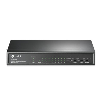 TP-Link TL-SF1009P 9-Port 10/100Mbps Desktop Switch with 8-Port PoE+, Up to 65W for 8 PoE ports,... - Image 2