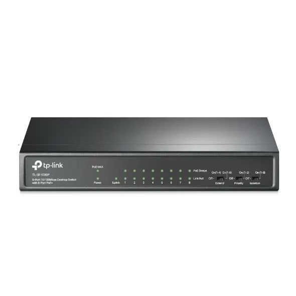 (CH)TP-Link TL-SF1009P 9-Port 10/100Mbps Desktop Switch with 8-Port PoE+, Up to 65W for 8 PoE por... - Image 2