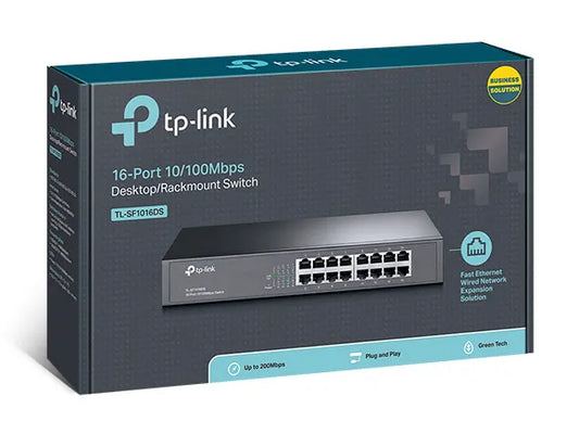 (CH)TP-Link TL-SF1016DS 16-Port 10/100Mbps Smart Switch or wall-mounting design Plug and play 3.2...
