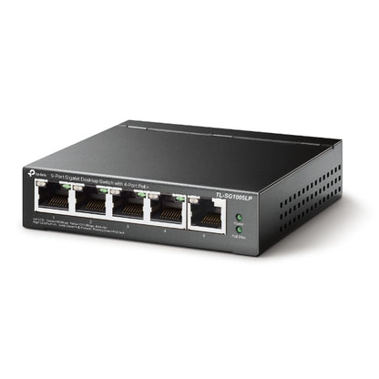 TP-Link TL-SG1005LP 5-Port Gigabit Desktop Switch with 4-Port PoE+, Up To 40W For all PoE Ports, Up To 30W Each Port