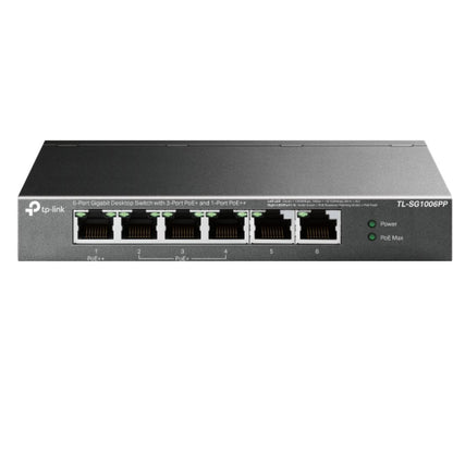 TP-Link TL-SG1006PP 6-Port Gigabit Desktop Switch with 3-Port PoE+ and 1-Port PoE++ , 6× 10/100/1... - Image 2