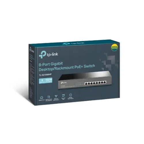 (CH)TP-Link TL-SG1008MP 8-Port Gigabit Desktop/Rackmount Switch with 8-Port PoE+ (Replacement mod...