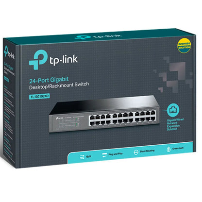 TP-Link TL-SG1024D 24-Port Gigabit Desktop/Rackmount Unmanaged Switch energy-efficient Supports M...