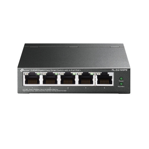 TP-Link TL-SG105PE 5-Port Gigabit Easy Smart Switch with 4-Port PoE+, Up To 65W For all PoE Ports... - Image 2